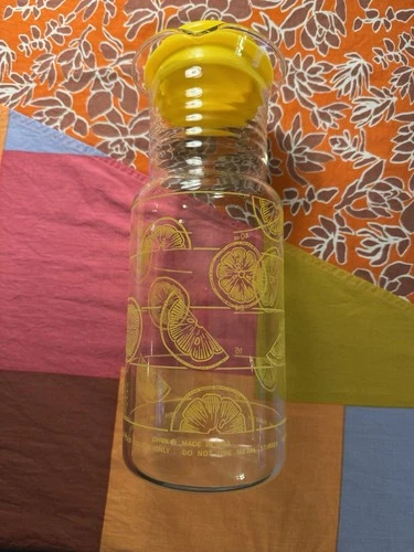 Vintage Pyrex USA 2 Qt /2 L 48 Oz Lemon Slice Lemonade Pitcher Carafe Jar w/ Lid