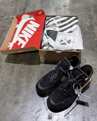 Nike Air Force 1 Low x Off-White Black 2018 Men s SZ 8.5 AO4606-001 Authentic