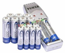 8 AA 3000mAh + 8 AAA 1000mAh Ni-Mh BTY Rechargeable Battery Cell+ USB Charger 2.03 per gallon