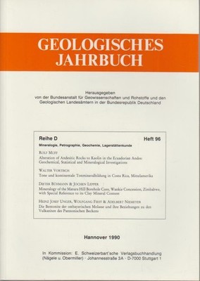 Alteration of Andesitic rocks to kaolin in the Ecuadorian Andes : geochemical, s