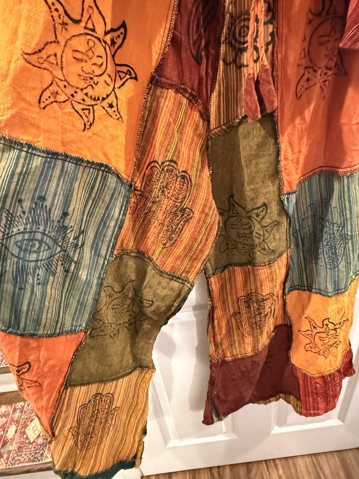 Karma Nepal Craft Patchwork Celestial Colorful Wi… - image 5