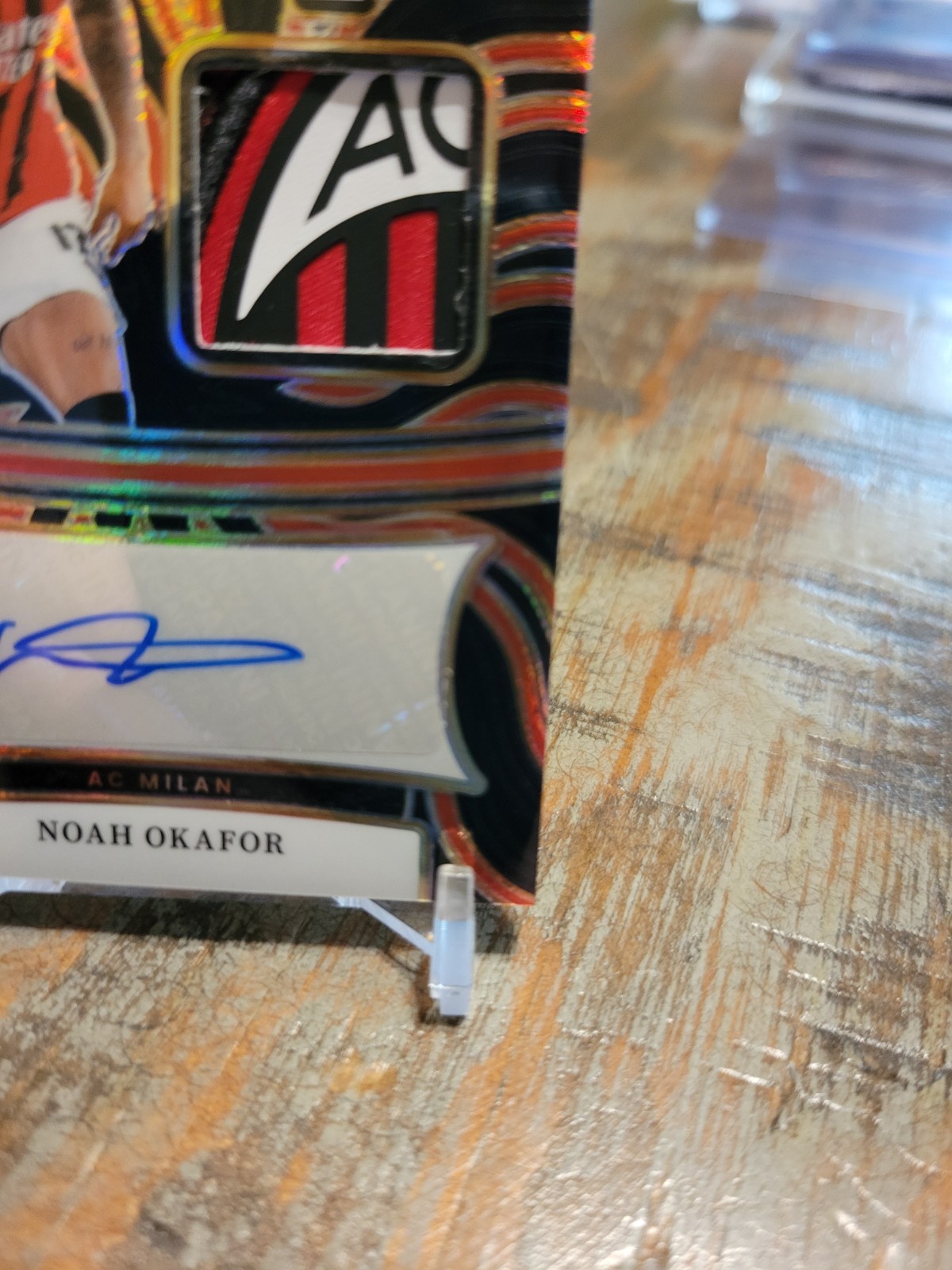 2024-25 Panini Select Serie A Noah Okafor Auto Jersey Patch Prizm True 1/1 AC view 5
