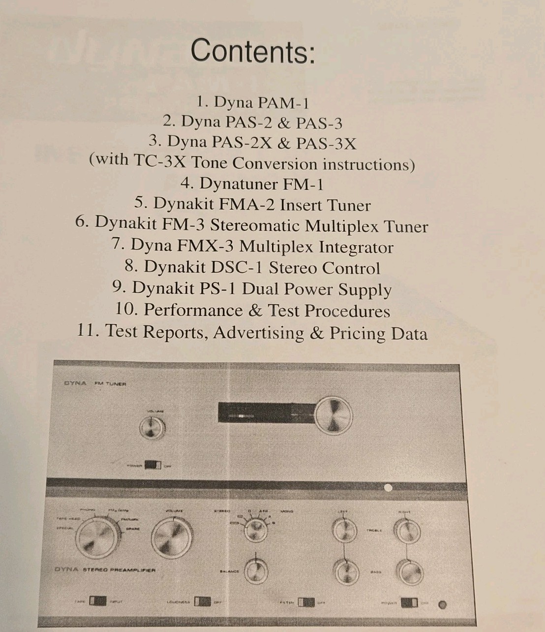 Dynaco Dynakit PAS-2 & PAS-3 Model FM-1 Instructions Assembly And Operation MORE