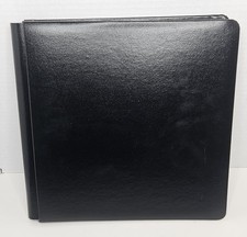 New Creative Memories Classic Black Faux Leather 12 x 12 Album Scrapbook NOS