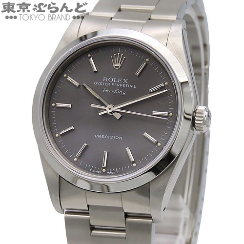 Rolex Air-King Men's Oyster Bracelet Gray 14000 X-serial From Japan w0513