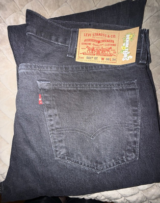 Denim TearsxLevi's 501 Series Men's Straight Fit Black Charcoal Wash Denim Jeans