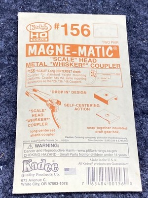 Kadee HO Scale #156 Long (25/64) Centerset Scale Head Open Pkg (KD052826-06)