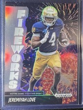 2025 Jeremiyah Love SILVER FIREWORKS PRIZM BLACK FOTL No. 10 (NIL)