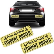 2PCS Driver Magnet for Car, Highly Reflective Sticker for Car Do Color: Yellow
