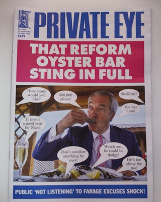 Private Eye Magazin Ausgabe 1683 11. 24. Sept. 2026 Oyster Bar Sting