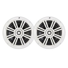 Kicker 6.5" 150 Watt Peak Power 2-Way Marine White Boat Audio Speakers Pair 