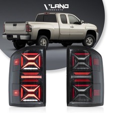 VLAND FULL LED Clear TailLights For 07-13 Chevy Silverado 1500&07-14 2500/3500HD
