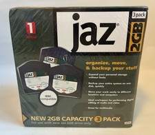 3-Pack Genuine Iomega Jaz 2GB Disk 10597 Storage Media - NEW SEALED