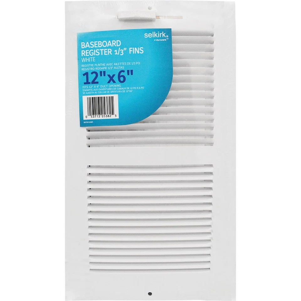Selkirk 10 in. x 6 in. Registro de pared blanco 367W12X6R SELKIRK 367W12X6R Foto 2 de 4