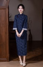 Women Spring Summer Qipao Dress Chinese Traditional Long Cheongsam Ball Gowns