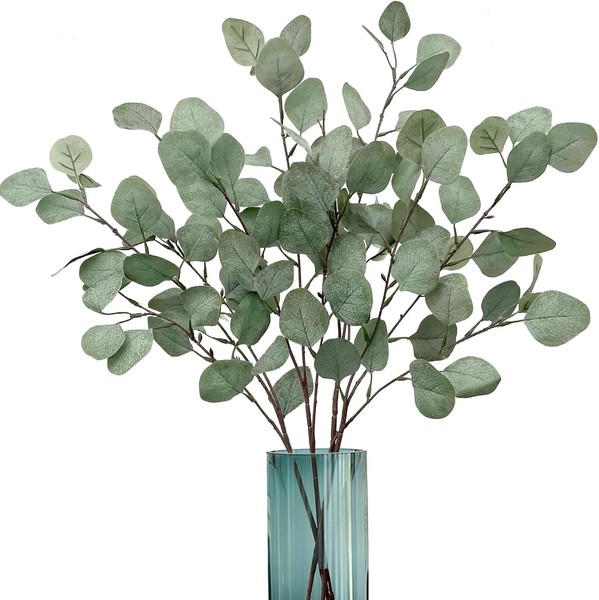 KüNstliche Eukalyptus Deko Zweige 4 StüCk GrüN 67Cm FüR Zuhause Floristik-image