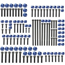 72 Sets Twin Cam Bolt Covers Black Engine Bolt Head Toppers Caps Kit Blue