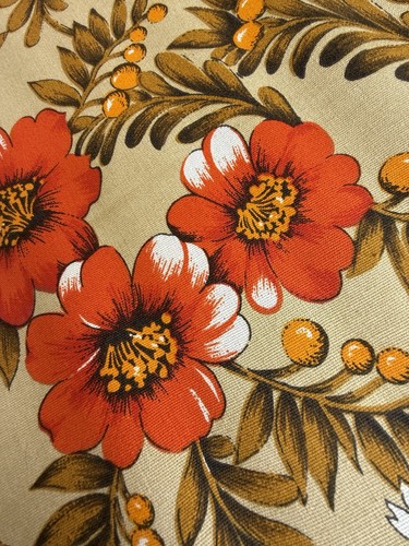 Vintage 70’s Orange Retro Floral Folding Garden Camper Camping Pair Of Chairs - Picture 17 of 24