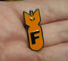 DROPPING THE F BOMB enamel PIN funny lapel hat bag tie badge brooch pinback drop