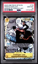 2025 One Piece Op10-Royal Blood 119 Trafalgar Law Manga Alternate Art PSA 10