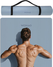 Extra Wide Thick 8Mm Yoga Mat, 72"X31.5" Large Non Slip Exercise Mat, Premium