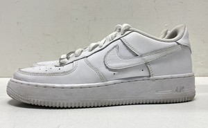Nike Air Force 1 LE Triple White Low Top Sneakers Youth Size 7Y