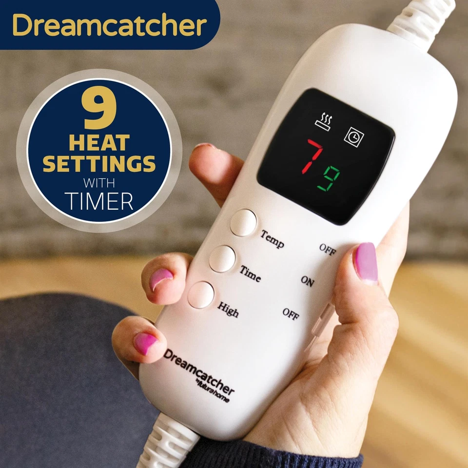 Dreamcatcher Black Electric Throw Heated Soft Fleece Timer Settings Soft Blanket - Image 3 of 4