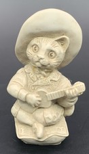 David Lawrence Harmony Kingdom Cat Playing Guitar LE 300 Signed Figurine