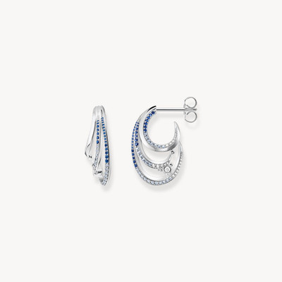Thomas Sabo Blue Wave Creolen Silber H2230-644-1 Ocean-Inspiriert