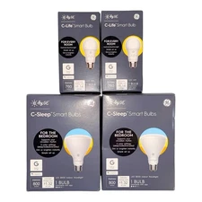 C-Life&C-Sleep 4-Pack GE A19 Smart LED Light Bulb Google Assistant/Alexa/HomeKit