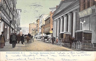 1908 Providence RI The Arcade Westminster St Raphael Tuck Postcard