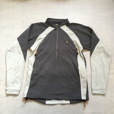 Gill Sweatshirt Mens Medium Grey Fleece Pullover 1/2 Zip Pockets Nautical Sail