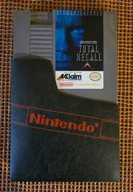 Cartucho NES Total Recall + Cubierta Deslizante Sistema de Entretenimiento Nintendo