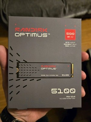 SanDisk Optimus 5100 M.2 2280 500GB NVMe PCIe 4.0 x4 6600MB/s SDSP51500GAN-000E0