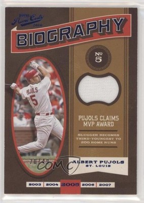2016 Panini Prime Cuts Biography Relics Blue 20/49 Albert Pujols #BIO-AP 04br