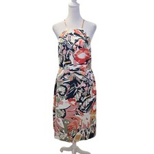 Club Monaco Scharpettah Floral Print Swiss Dot Midi Sundress Size 8