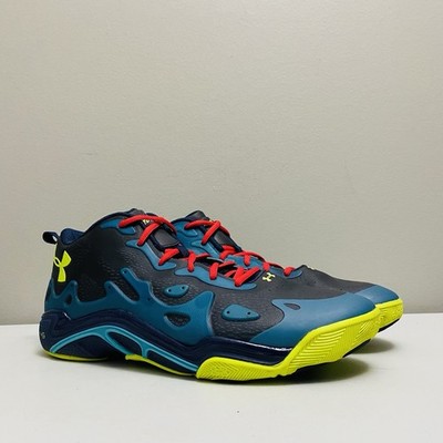 Under Armour Micro G Anatomix Spawn 2 Low Mens Shoes Midnight Navy Volt Size 13