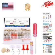 272Pcs Car Roof Headliner Repair Kit, 60Pcs Beige Car Roof Repair Rivets Head...