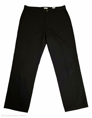 adidas Climalite Men s Black Pants Regular Fit Straight Flat Front 36