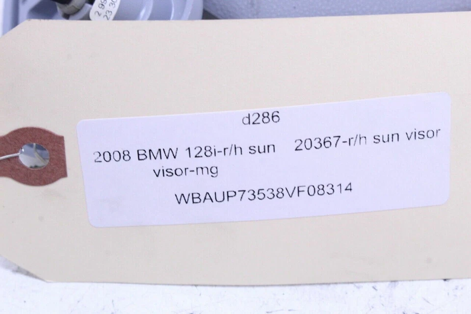 2008-2013 BMW 128i 135i Coupe Sun Visor Right OEM Used Foto 4 de 4