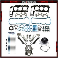 Timing Chain Kit Head Gasket bolts Set Water Pump For 05-09 Dakota Jeep 3.7L