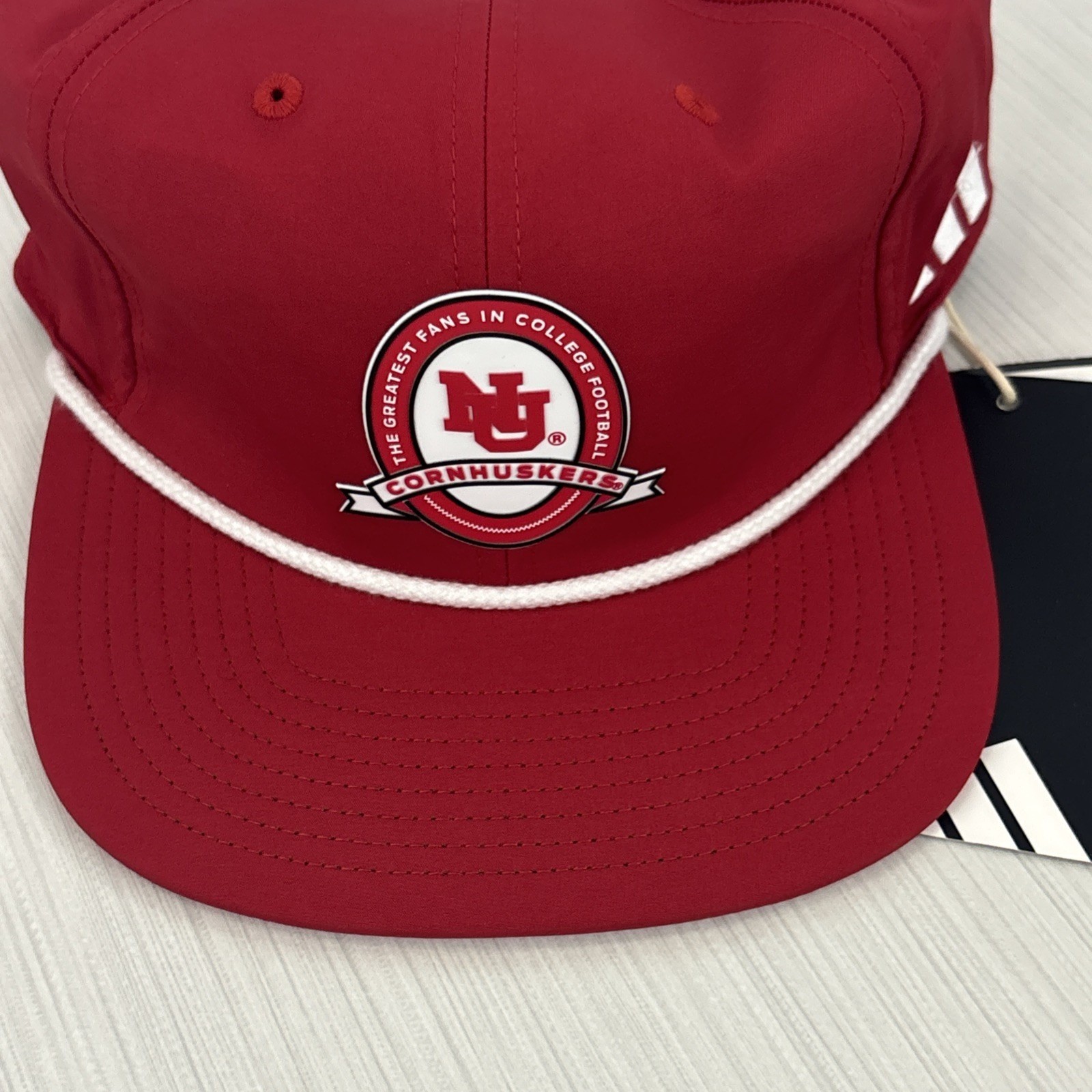 Nebraska Cornhuskers adidas Rope Adjustable Strapback Cap Hat OSFM NWT #JD3533 thumbnail 2