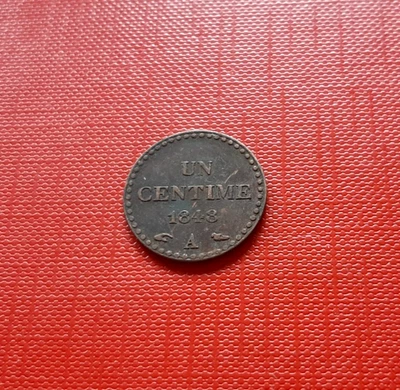 France , Pièce , 1 Centime 1848 A , Dupré , Cuivre , KM#754 [6613] - Photo 1/3