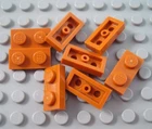 LEGO Lot of 8 Dark Orange 1x2 Plates