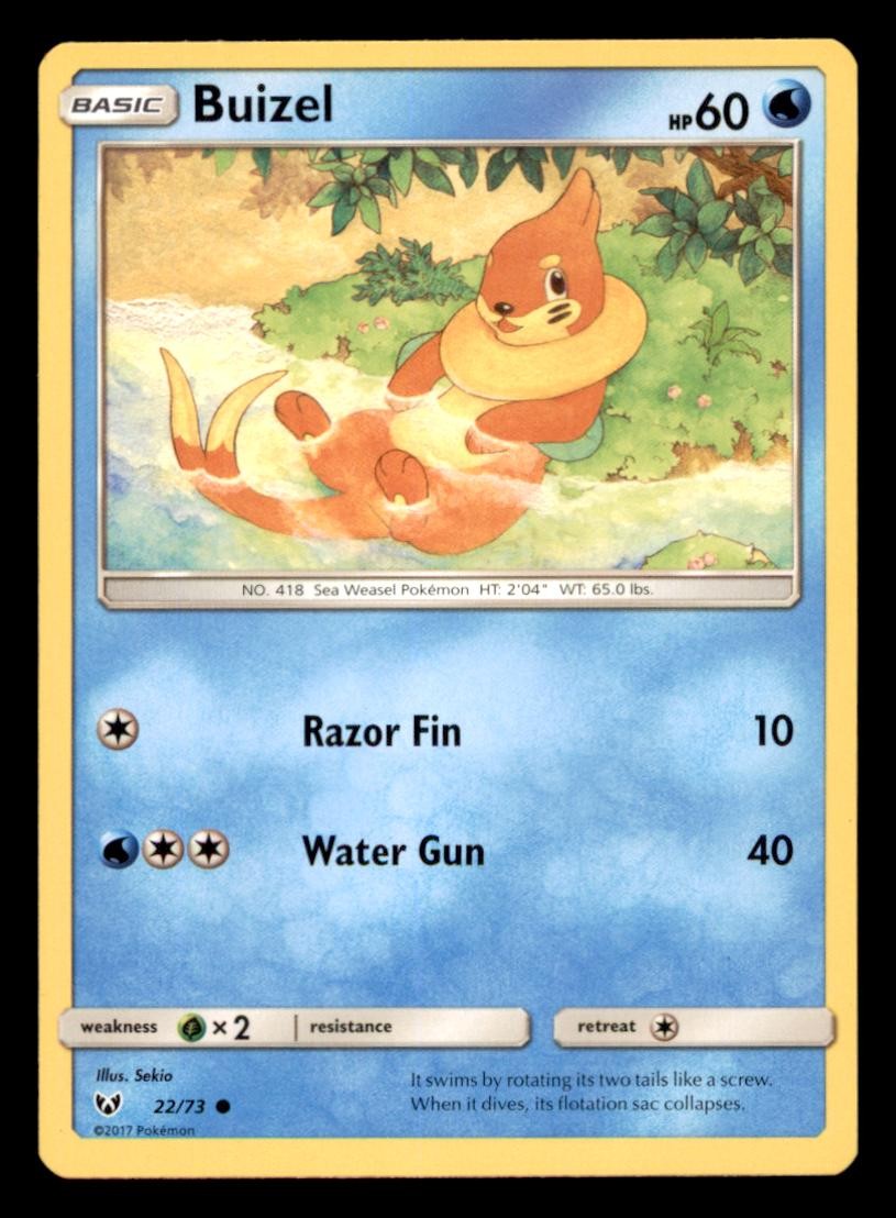Buizel 22/73 Shining Legends Pokemon NM