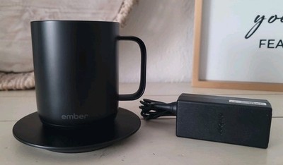 EMBER Smart Mug 2 Temperature Control Black Coffe Mug w/ Charger 10 oz. 259ml