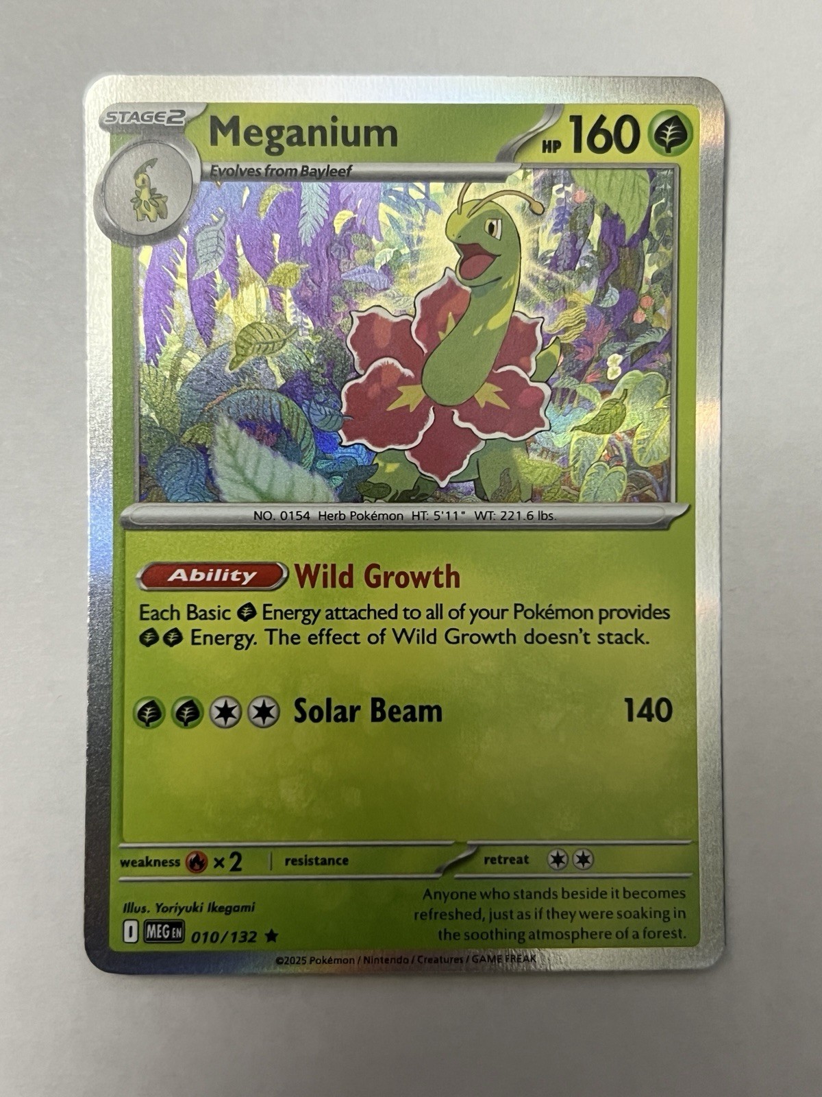 Meganium 010/132. : Mega Evolution Reverse Holo Pokemon TCG