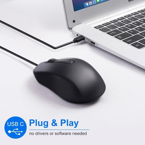 Type C Mouse Gaming USB C Mice 3 Buttons 1000DPI, Adjustable Sensitivity - Picture 6 of 8