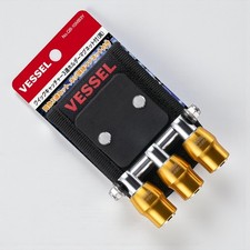 VESSEL QB-10MB3Y Quick Catcher Auto Lock 3 Holder Bit Belt Clip Magnetic Yellow