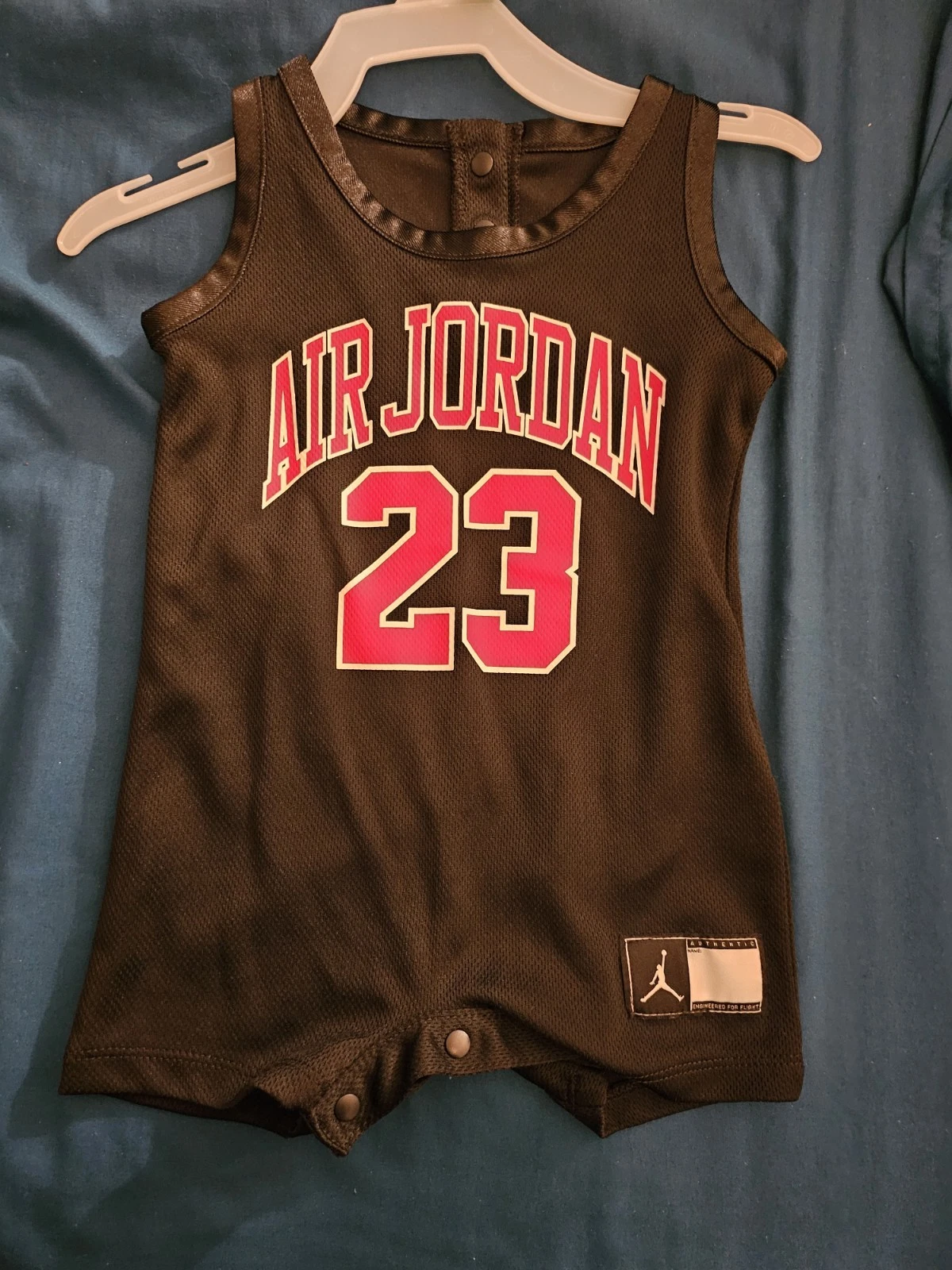 Nike Air Jordan Baby Boy Black #23 Jumpman Short Romper Size 3-6 Months used